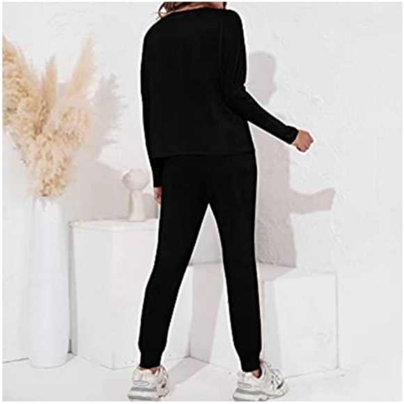 NEW! Brown Soft and Cozy Raglan Sleeve Pullover Jogger Pants 2Pc Set - Picture 6 of 10